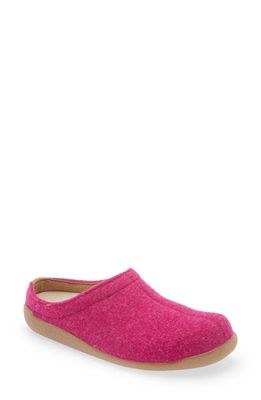 Sanita Lodge Wool Felt Slipper in Fuchsia