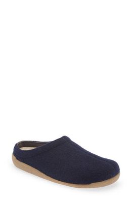 Sanita Lodge Wool Felt Slipper in Navy