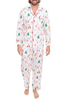 Sant and Abel x Kathy Hilton Christmas Magic Print Cotton Pajamas in Multi