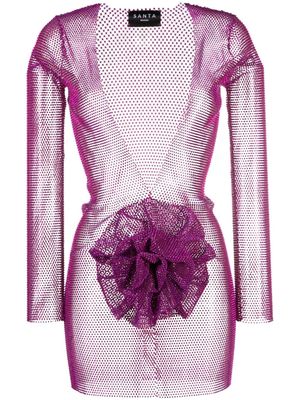 Santa Brands faux flower-detail rhinestone-embellished minidress - Pink
