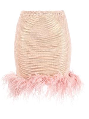 Santa Brands fur-trim skirt - Pink