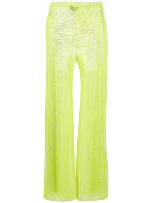 SANTA BRANDS rhinestone-embellished flared trousers - Green