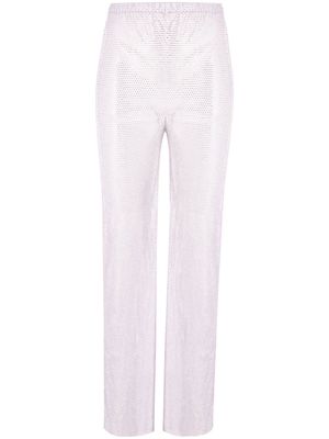 SANTA BRANDS rhinestone-embellished flared trousers - Silver