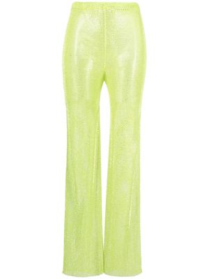 Santa Brands rhinestone-embellished high-waisted trousers - Green