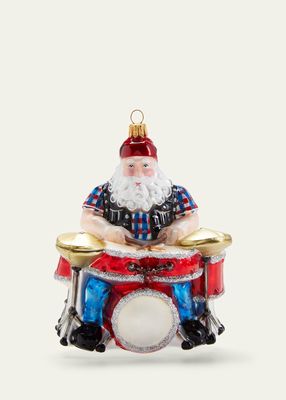 Santa Claus Drummer Christmas Ornament