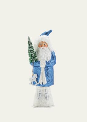 Santa Coat with Tree Skaters Silver Boots Figure