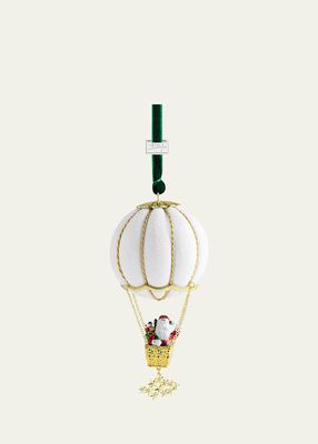 Santa In Balloon Ornament