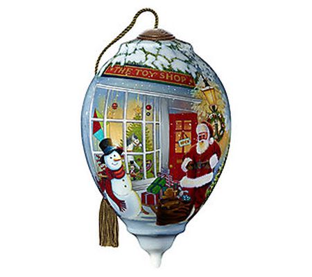 Santa Outside Toy Show Ornament