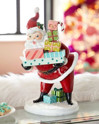 Santa with Gift Box, 15.5"