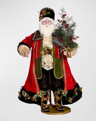 Santa With Tree Christmas Figure