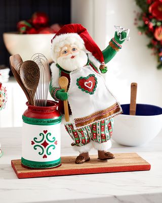 Santa with Utensil Canister