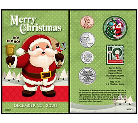 Santa Year To Remember 2020 Coin Christmas Card