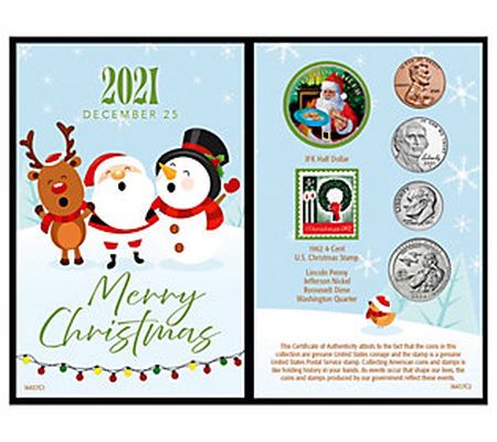 Santa Year To Remember 2021 Coin Christmas Card