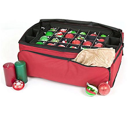 Santa's Bags 3 Tray 3" Ornament Storage Bag w/ Side Pockets