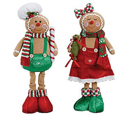 Santa's Workshop 18" Christmas Gingerbread, Set of 2