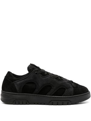 SANTHA lace-up cut-out sneakers - Black