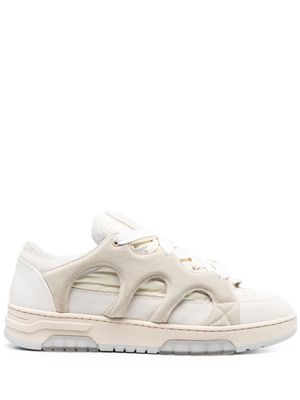 SANTHA oversize tongue low-top sneakers - Neutrals