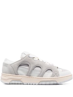 SANTHA panelled lace-up sneakers - Grey