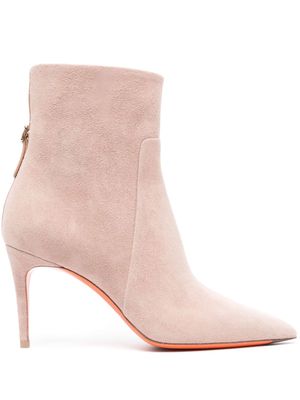 Santoni 65mm suede ankle boots - Pink
