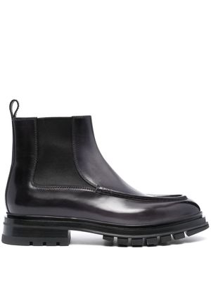 Santoni calf leather Chelsea boots - Grey