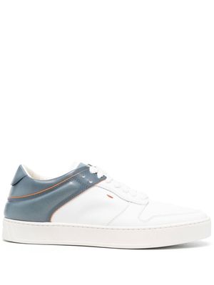 Santoni colour-blocked low-top sneakers - White