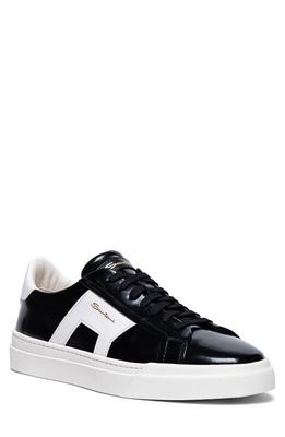 Santoni Double Buckle Inspired Sneaker in Black-N50
