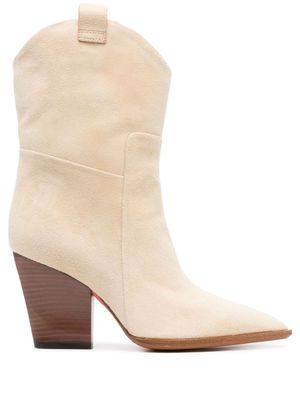 Santoni Farmers 85mm suede boots - Neutrals