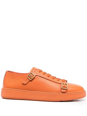 Santoni lace-up leather sneakers - Orange