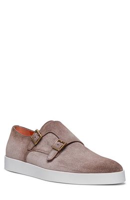 Santoni Monk Strap Sneaker in Brown-M45