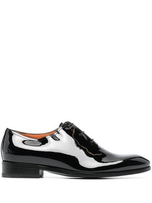 Santoni patent leather oxford shoes - Black