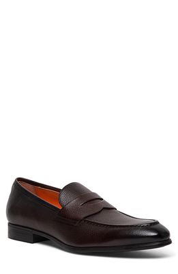 Santoni Pet Penny Loafer in Dk Brown