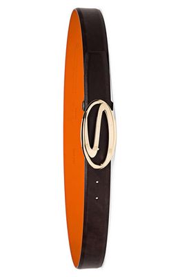 Santoni Polished Leather Belt in Brown