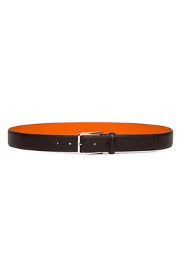 Santoni Reversible Leather Belt in Brown