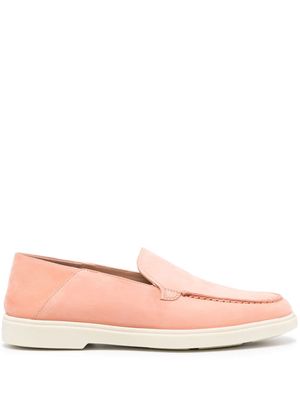 Santoni round-toe leather loafers - Pink