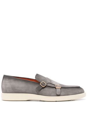 Santoni rubber-sole monk shoes - Grey
