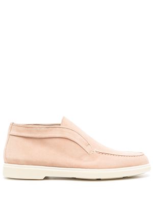 Santoni suede ankle loafers - Neutrals