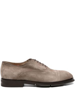 Santoni suede oxford shoes - Grey