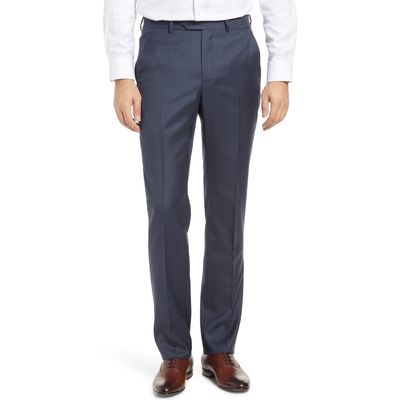 Santorelli Wool Serge Dress Pants in Blue