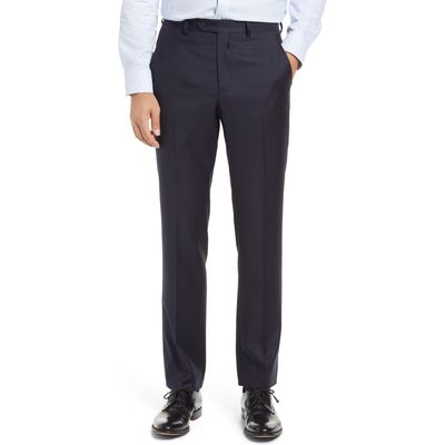 Santorelli Wool Serge Dress Pants in Navy 