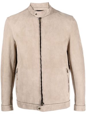 Santoro Cay suede-leather jacket - Neutrals