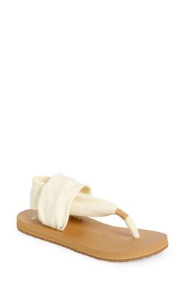 Sanuk Slingback Sandal in White/Tan