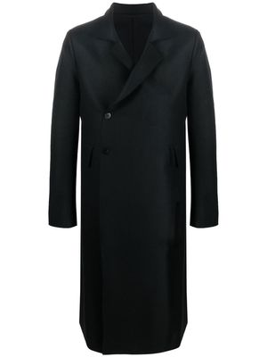 SAPIO button-fastening wool coat - BLACK