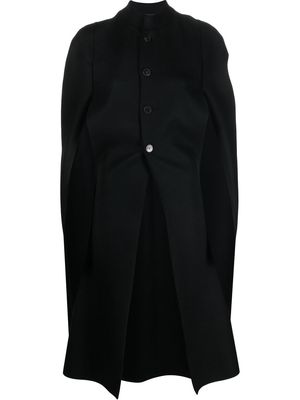 SAPIO cape-sleeve single breasted coat - Black