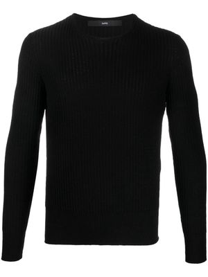 SAPIO crew-neck ribbed-knit jumper - Black