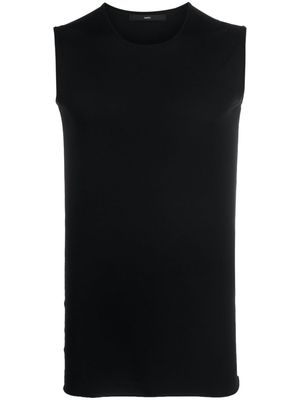 SAPIO crew-neck stretch-design vest - Black