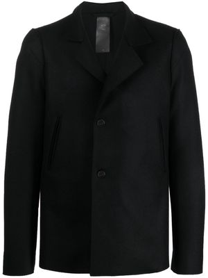 SAPIO double-breasted cotton-wool blazer - Black