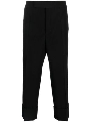 SAPIO drop-crotch cropped trousers - Black