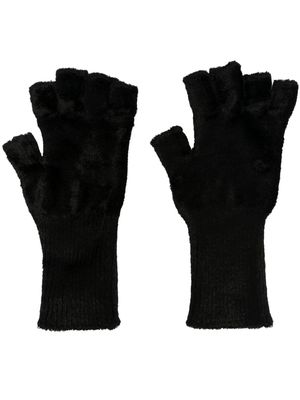 SAPIO faux-shearling gloves - Black