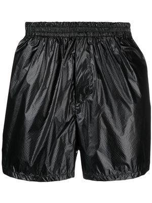 SAPIO high-shine elastic-waistband shorts - Black