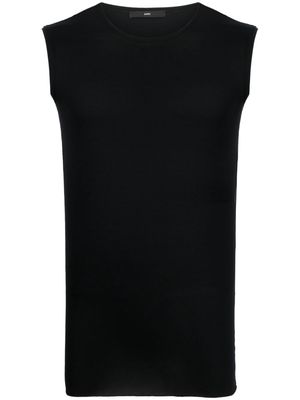 SAPIO jersey-texture round-neck tank top - Black
